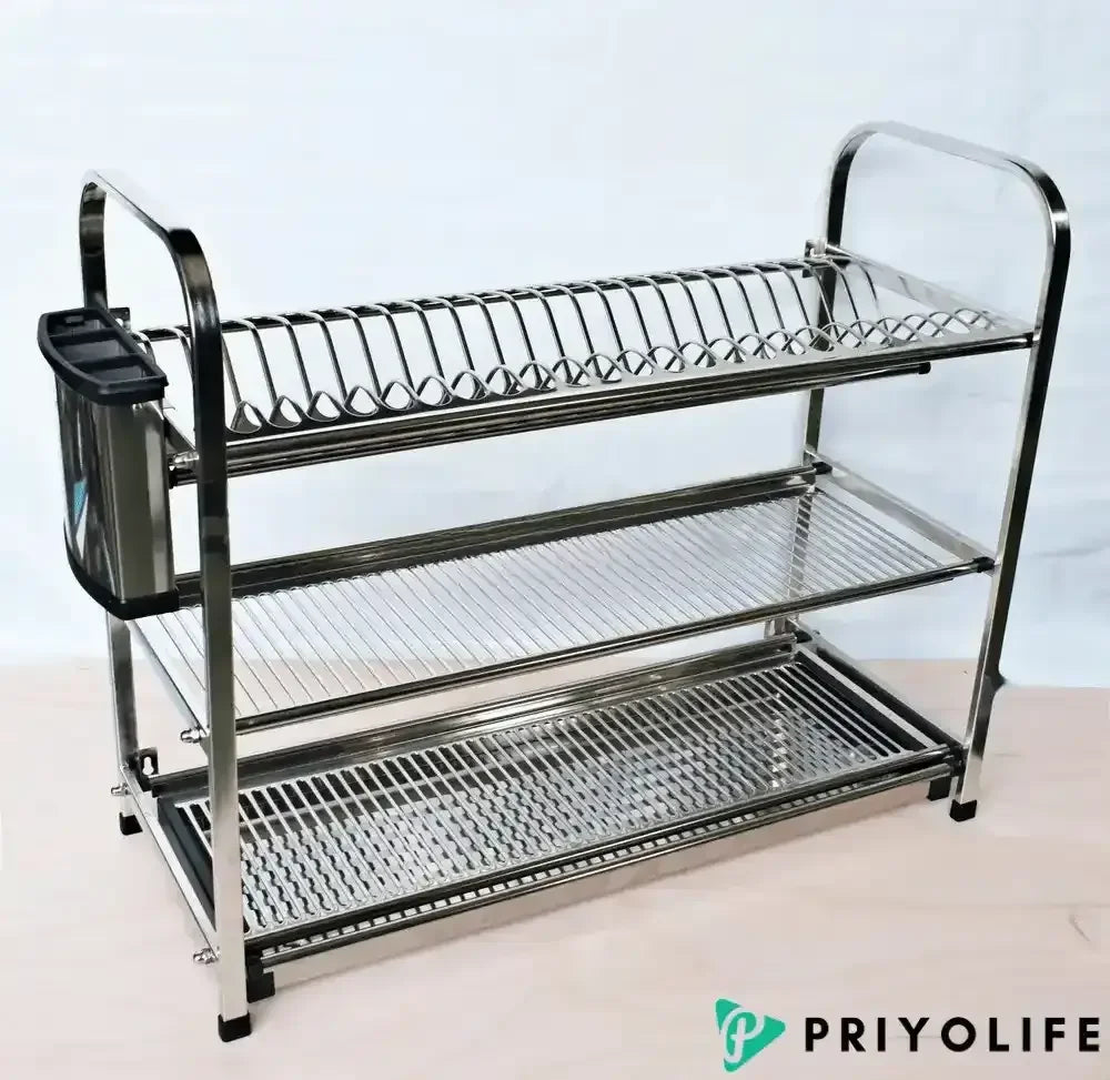 3 Tier Dish Drying Rack - Priyolife