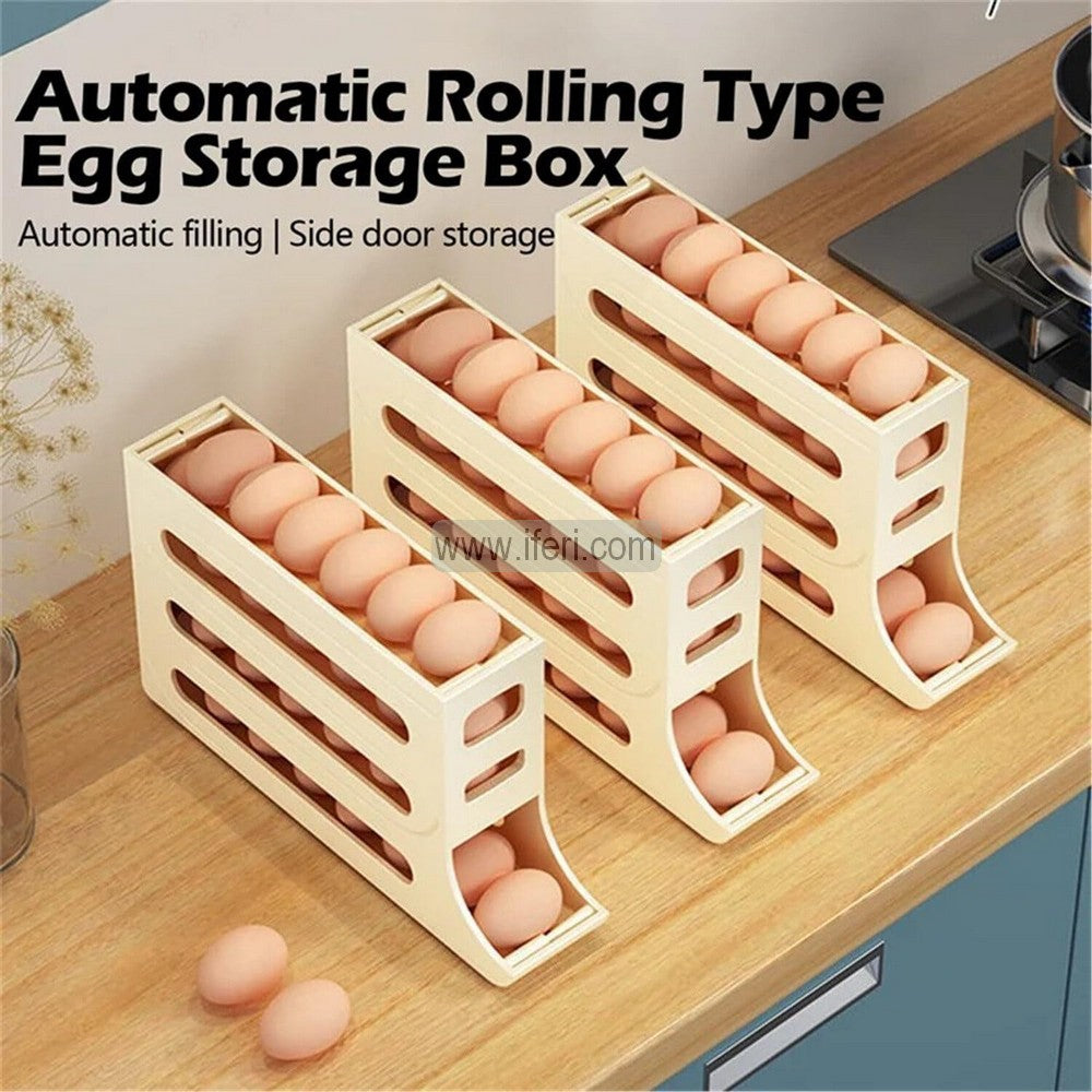 4 Layer Egg Dispenser, Automatic Rolling Egg Box, Egg Organizer, Egg Storage Box Holder AnZ017