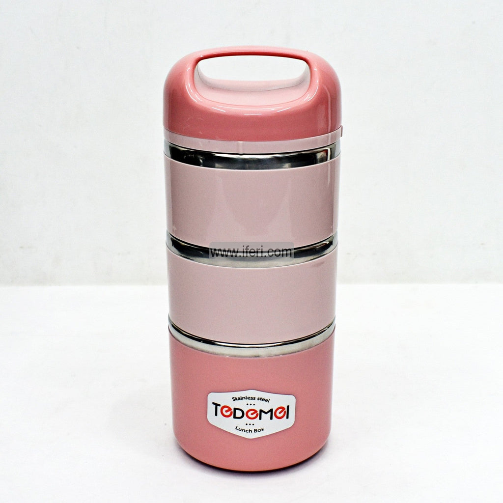 Tedemei 3 Layer Airtight BPA Free Tiffin Box Lunch Carrier Box FH2025