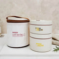 2 Pcs Airtight Lunch Box, Tiffin Carrier with Insulated Carrying Bag