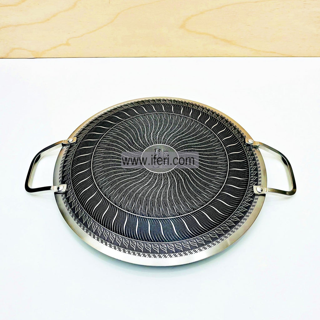32cm High Quality Stainless Steel Honeycomb Tawa RY4596