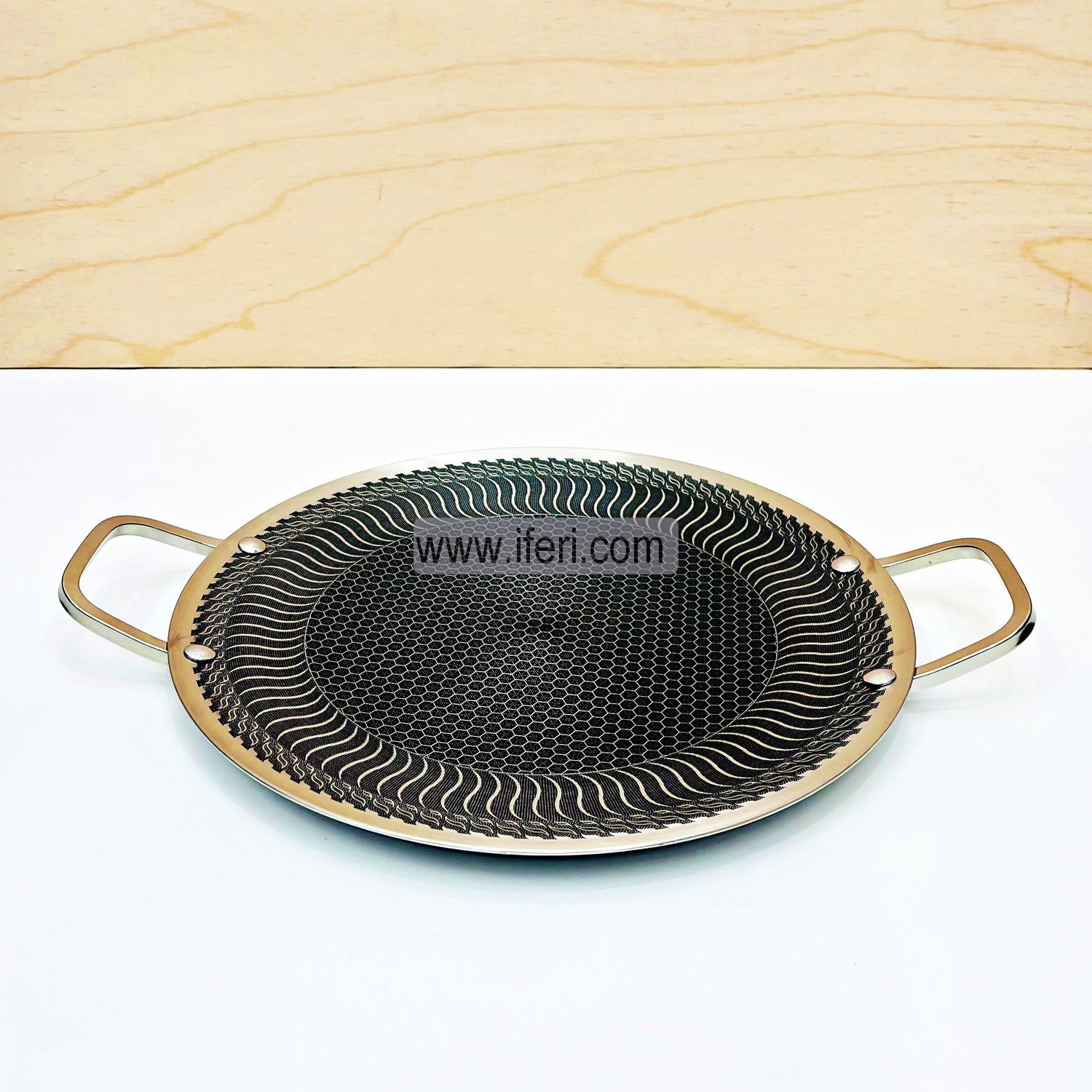 28cm High Quality Stainless Steel Honeycomb Tawa RY4596