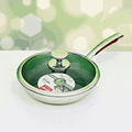 28cm Uncoated Honeycomb Design Stainless Steel Non-Stick Fry Pan with Lid