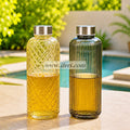 2 Pcs Glass Juice Bottle, Milk Bottle RH06002