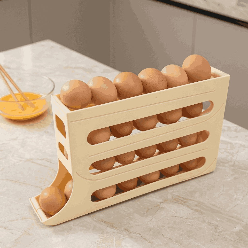 4 Layer Egg Dispenser, Automatic Rolling Egg Box, Egg Organizer, Egg Storage Box Holder