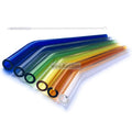 6 Pcs Colorful Premium Glass Straw Set MN0133