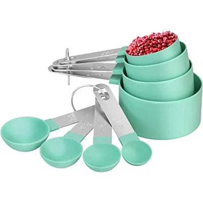 8 Pieces Stainless Steel Measuring Cup Set