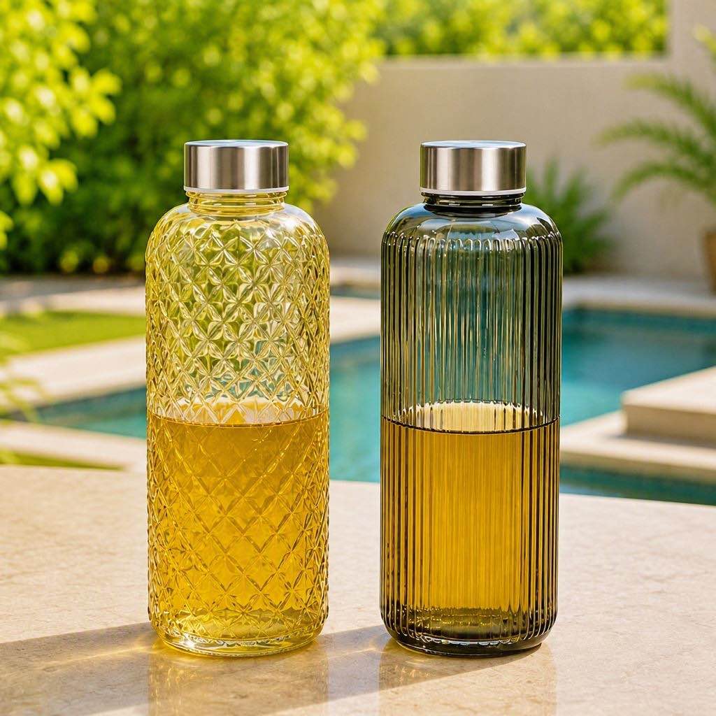2 Pcs Glass Juice Bottle, Milk Bottle RH06002
