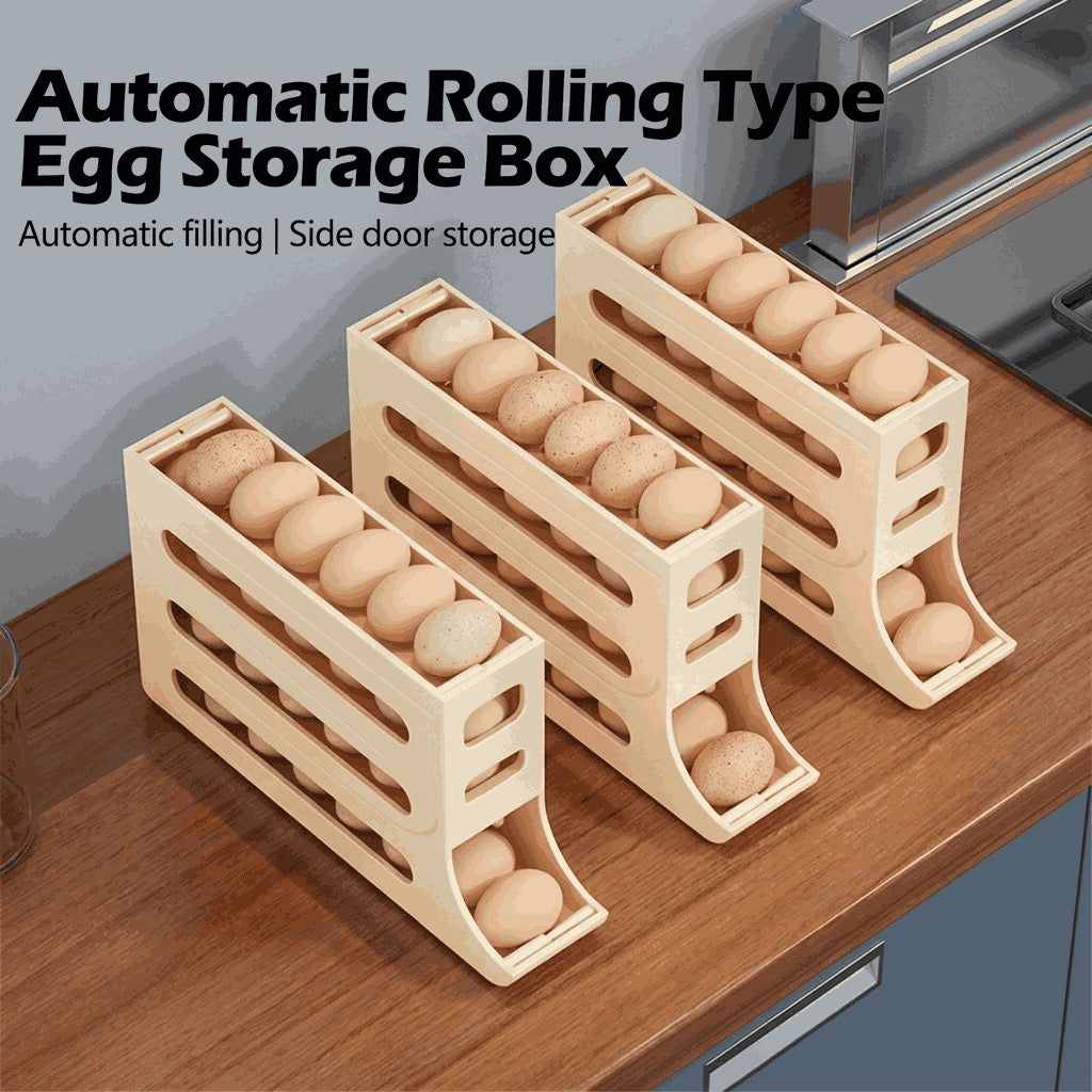 4 Layer Egg Dispenser, Automatic Rolling Egg Box, Egg Organizer, Egg Storage Box Holder