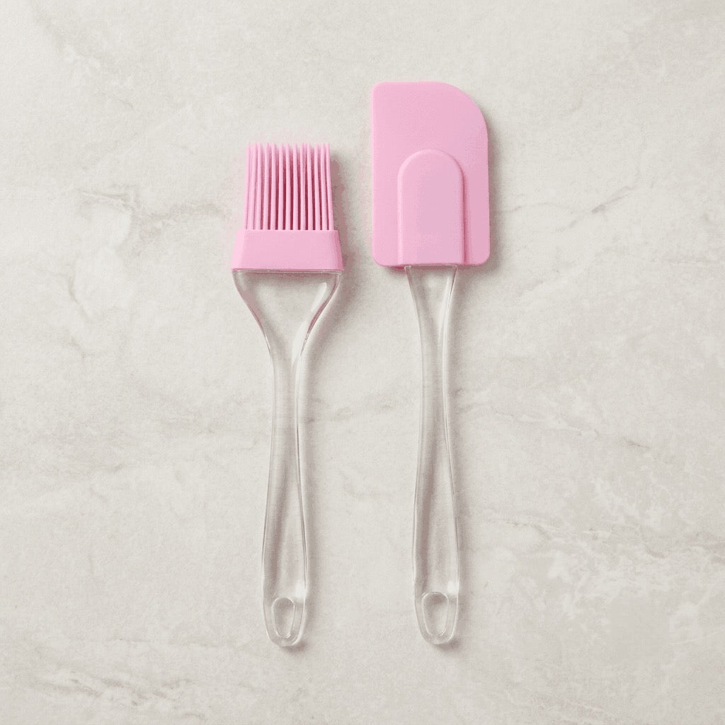 2 Pcs Silicone Spatula & Brush Set AYT0032