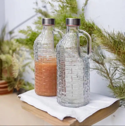 1 Liter Glass Water Bottle With Handle