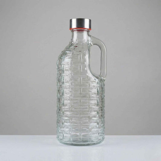 Glass Water Bottle with Handle (1L)