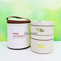 2 Pcs Airtight Lunch Box, Tiffin Carrier with Insulated Carrying Bag TG1766-1