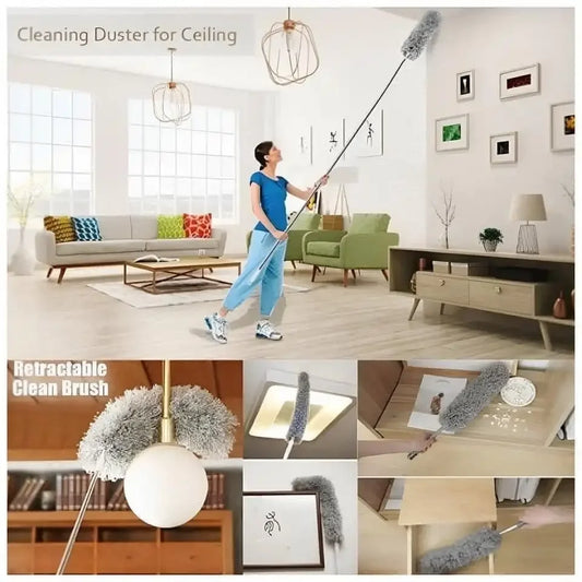 Long Handle Duster for Easy Ceiling & Fan Cleaning - Priyolife