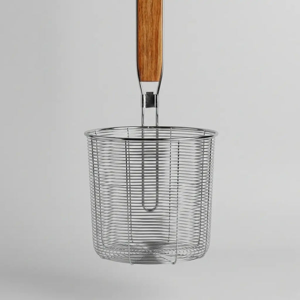 Stainless Steel Mesh Strainer with Wooden Handle