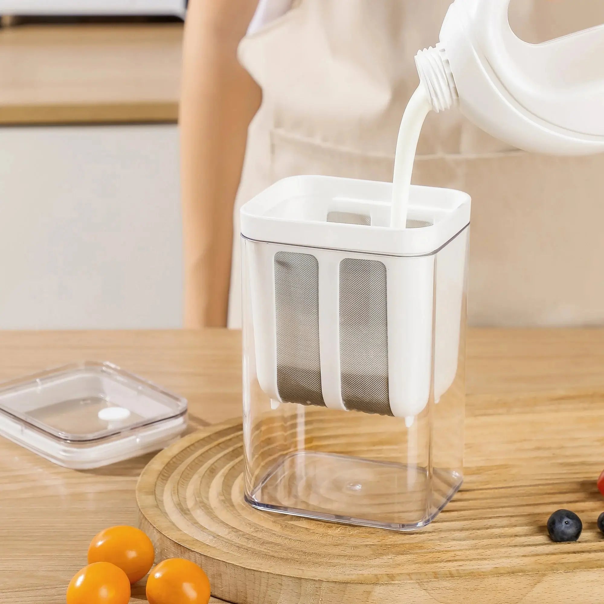 Yogurt Filter with Fine Mesh Strainer Lid