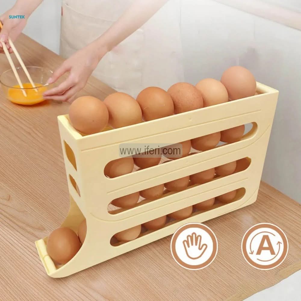 4 Layer Egg Dispenser, Automatic Rolling Egg Box, Egg Organizer, Egg Storage Box Holder AnZ017